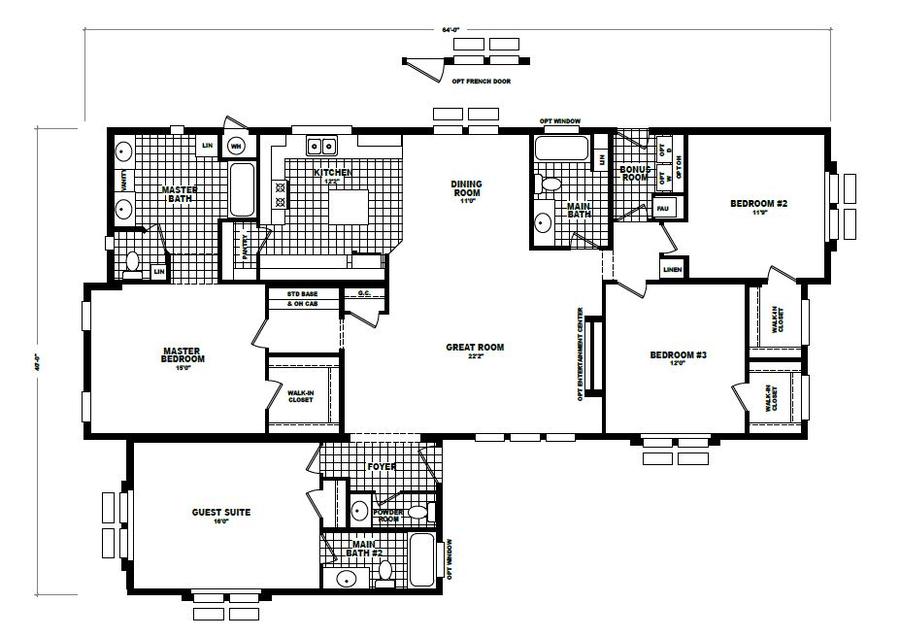 Yuma 2214 Square Foot Ranch Floor Plan